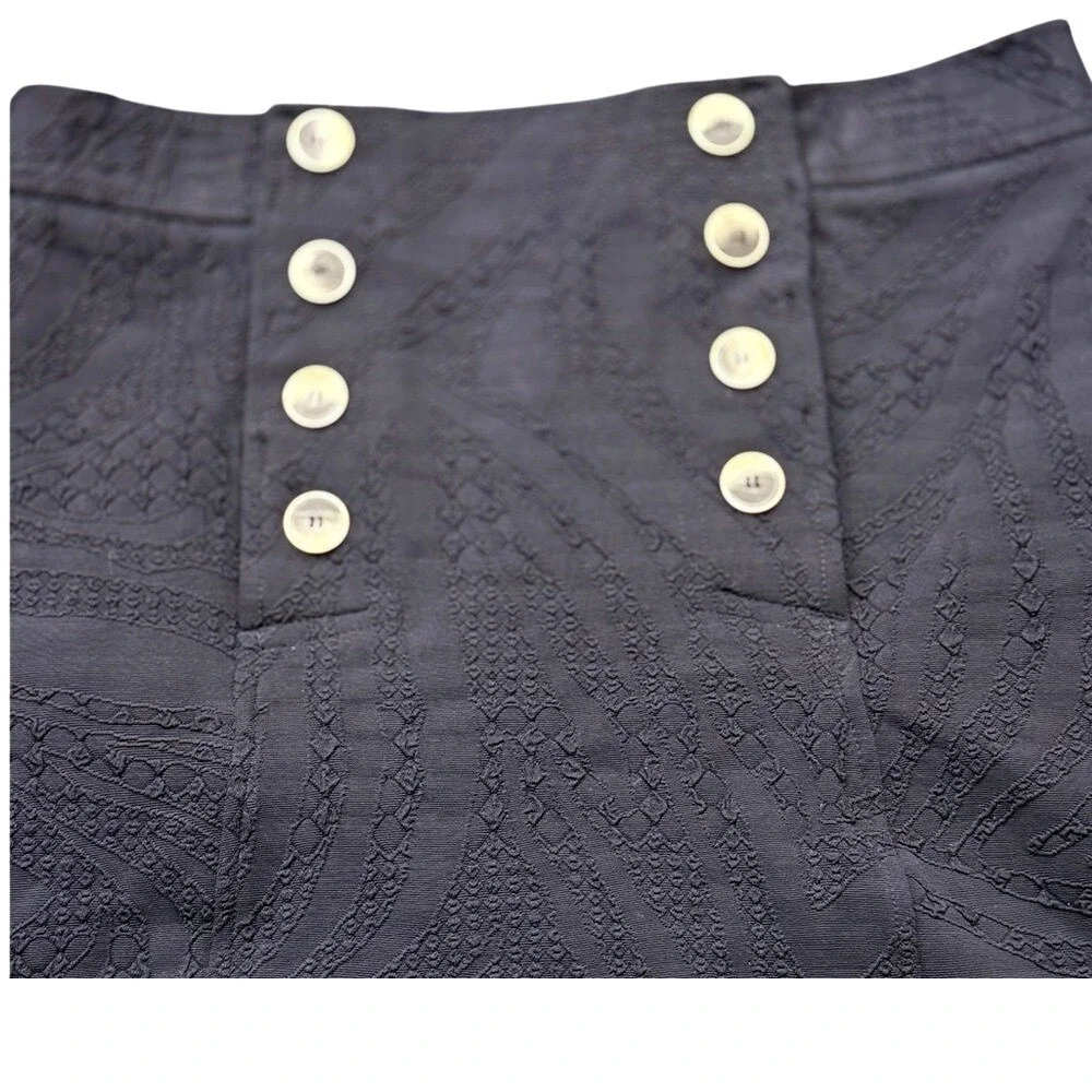 J McLaughlin Black Pencil Skirt with Jacquard Animal‎ Print NWT